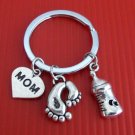 Baby Feet keychain,New Baby Keychain,Monogram Keychain,Baby Shower Accessories