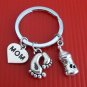 Baby Feet keychain,New Baby Keychain,Monogram Keychain,Baby Shower Accessories