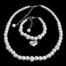 Flower Girl Jewelry,Necklace,Bracelet Junior Bridesmaid Mini Bride gift Jewelry