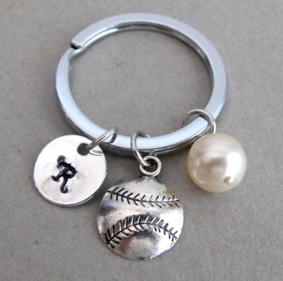 Baseball Softball keychain number keychain,personalized sports Coach's