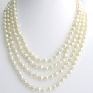 Long Pearl Necklace hand knotted100 inches Necklace Pearl Statement Necklace
