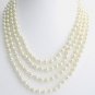 Long Pearl Necklace hand knotted100 inches Necklace Pearl Statement Necklace