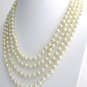 Long Pearl Necklace hand knotted100 inches Necklace Pearl Statement Necklace
