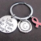 Life is tough but I am tougher,Cancer Survivor Keychain,Breast Cancer awareness