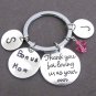 Thank you for loving us as your own,Bonus Mom Keychain, Bonus Dad, Step Mom gift