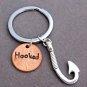 Hooked on you Keychain, Lucky Penny Keychain, Boyfriend gift, Fishing Keychain