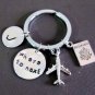 Where to Next Keychain,Adventure Keychain, Gift for Travelers, Airplane Keychain