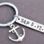 Anchor Personalized Stamped Keychain,Couple Keyring,Best Friend Gift,Sister gift