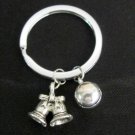 Personalized Christmas keychain Jingle Bell Keyring women, teen keychain