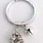 Personalized Christmas keychain Jingle Bell Keyring women, teen keychain