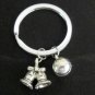 Personalized Christmas keychain Jingle Bell Keyring women, teen keychain