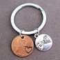 Pinky Promise Heart Keychain, Lucky Penny Keyring, Pinky Promise Penny Keychain