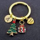 Christmas Charms Gold Keychain,Personalized Christmas Key Chain,Christmas gift
