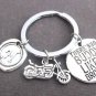 There is no BUDDY like a Brother, Brother KeyChain, Brother gift, Bike Keychain