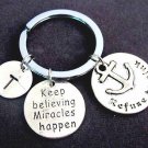 Keep Believing Miracles Happen,Affirmation Keyring,Refuse to Sink,Miracle,Faith