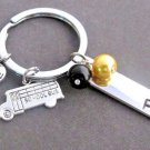 School Bus KeyChain, School Bus Driver Personalized Keyring, Thank you key chain