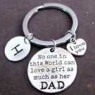 I Love you Dad Keychain, Father's Day gift, Gift for father, gift for daughter