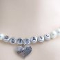 Children Necklace Personalized Christmas Jewelry Off White Pearl Necklace