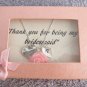 Personalized Bridesmaid with Rose Flower Hand Stamped Initial Children's Jr.Brid