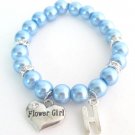 Flower Girl Junior Bridesmaids Bracelet Initial Bracelet Wedding Jewelry