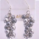 Swarovski Grey Pearls Earrings Lite & Dark Grey Pearls Earrings