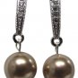 Swarovski Bronze Pearl Surgical Post Earrings