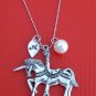 Unicorn Hand Stamped Name Personalize Birthstone Necklace Unicorn Lover Necklace