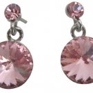 Sleek Dainty Rose Crystal Post Earrings Bridesmaid Gift