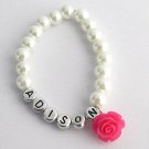 Name Bracelet, Girls Personalized Jewelry, Flower Girl Bracelet, Kids Bracelet
