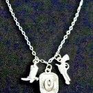Cowboy Necklace, Cowboy Hat and Gun Necklace, Cowgirl Necklace, Country Necklace