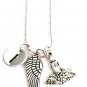 Angel wing necklace,Memory necklace, Initial necklace,Remembrance necklace