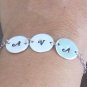 Three Initials bracelet,Initial Bracelet Personalized womens Bracelet, Initial B