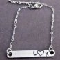 Personalized Bar Bracelet with 2 Initials Hand Stamped,Anniversary gift,2 Sister