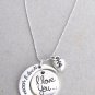 I love You To The Moon And Back Necklace, Moon Heart Necklace,Moon necklace ,Cre
