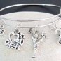 Cheerleader Bangle Bracelet 2016 Cheer Megaphone bracelet,Love to cheer bracelet