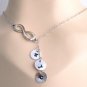 Infinity & Three Initial Necklace Wth Gift Box Custom Card Family Gift Necklace