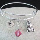 Teddy Bear Bangle Bracelet, Teddy Bear Expandable Bangle Bracelet, Cute Bracelet