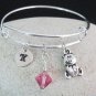 Teddy Bear Bangle Bracelet, Teddy Bear Expandable Bangle Bracelet, Cute Bracelet