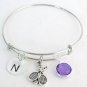 Tennis Bangle Bracelet,Tennis Sports Bracelet,Tennis Personalized Bngle Bracelet