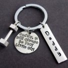 I'll always be your little girl Father's Key Chain,Personalized daddy's keychain