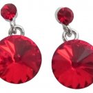Passion Lite Siam Crystal Earrings Valentine Surprise Gift