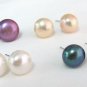 Big 10 mm Shell Pearl Stud Earrings,Wedding gift Earrings,Sweet 16 Pearl Ear Stu