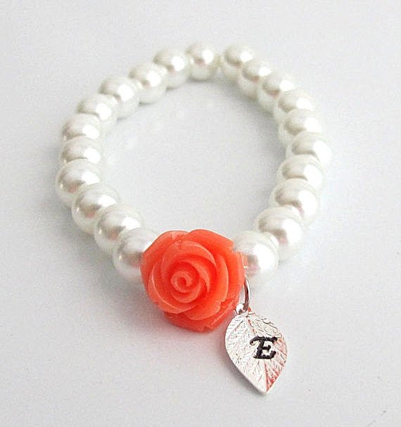 Personalized Flower Girl Bracelet,Flower Girl gift,Custom Child