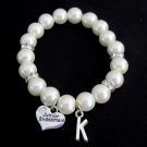 Junior Bridesmaid Mini Bride Flower Girl Ivory Pearl Bracelet Jewelry Item