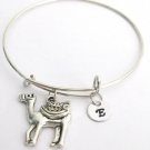 Camel Bracelet Expandable bangle Personalized Charm Monogram Initial Camel brace