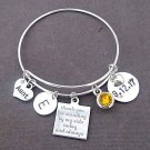 Aunt Bracelet, Personalized Aunt Gift, Aunt Bangle, Thank You Aunt,Wedding Gift