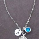 Tennis Necklace,Sports Jewelry,Tennis Team Gift,Tennis Racket Charm Necklace