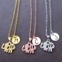FRose Gold Elephant Necklace, Tiny Rose Gold Elephant Charm, Minimalist Necklace