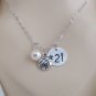 Basketball Necklace Team Gifts Basketball Initial Monogram Necklace Gift for Her