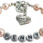 Personalized Flower Girl Name Bracelet Girl Toddler Gift Baptism Baby Gift